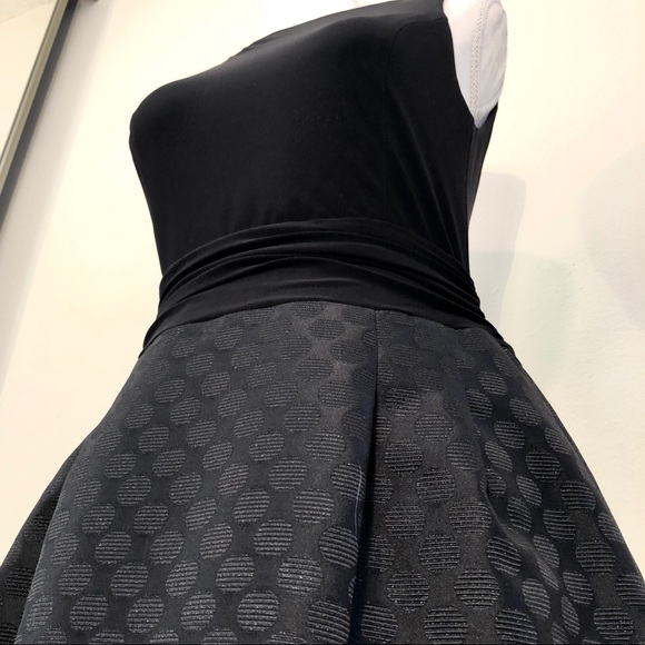 Midi cocktail dress black polkadot fit and flare - Picture 4 of 8